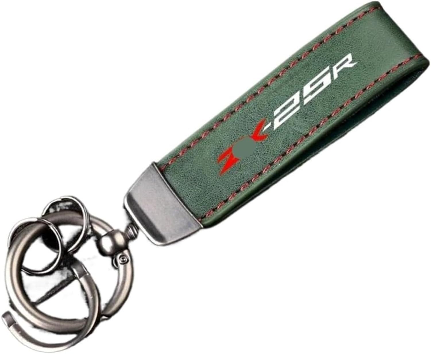 XIUNYIE Silicone Split Ring Keychain Key Pendant for Zx25r Zx-25r Motorcycle Accessories, C