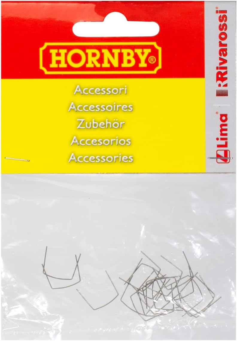 R8232 Digital Electric Point Clips - Spare Parts and Train Accessories for Hornby OO Gauge Model Railway Sets, Coupling and Modelling Tools - Digital Track Clips (Pack of 20), Scale 1:76
