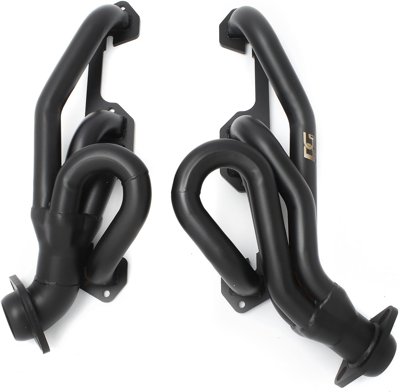 PG POWERGO Shorty Exhaust Headers 1-1/2" to 2-1/2" Black for 96-02 Dodge Ram 1500/2500/3500 Dakota Durango 5.2L 5.9L V8