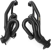 PG POWERGO Shorty Exhaust Headers 1-1/2" to 2-1/2" Black for 96-02 Dodge Ram 1500/2500/3500 Dakota Durango 5.2L 5.9L V8