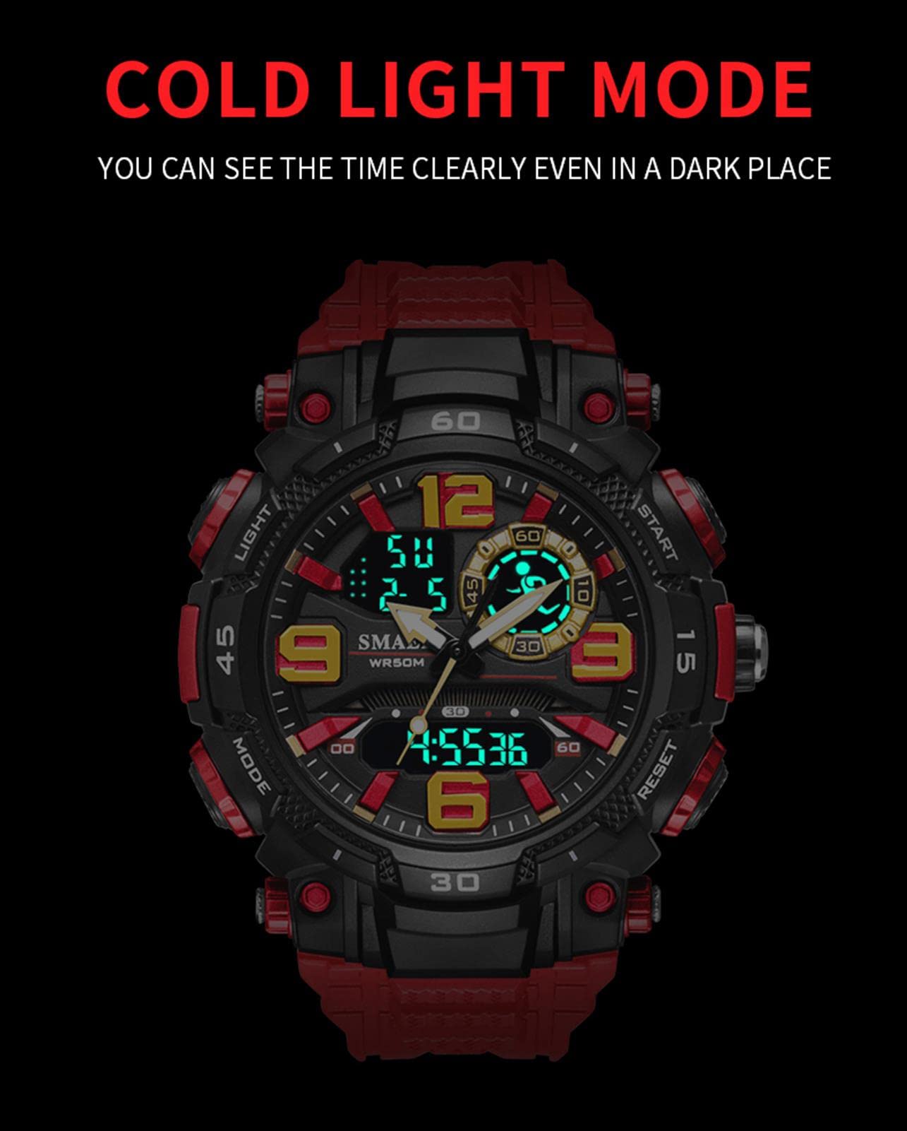 Montre Homme Digital Quartz Montre Imperméable Militaire Montre De Sports Multifonction Montres avec Alarme Chronographe Casual Montre pour Homme