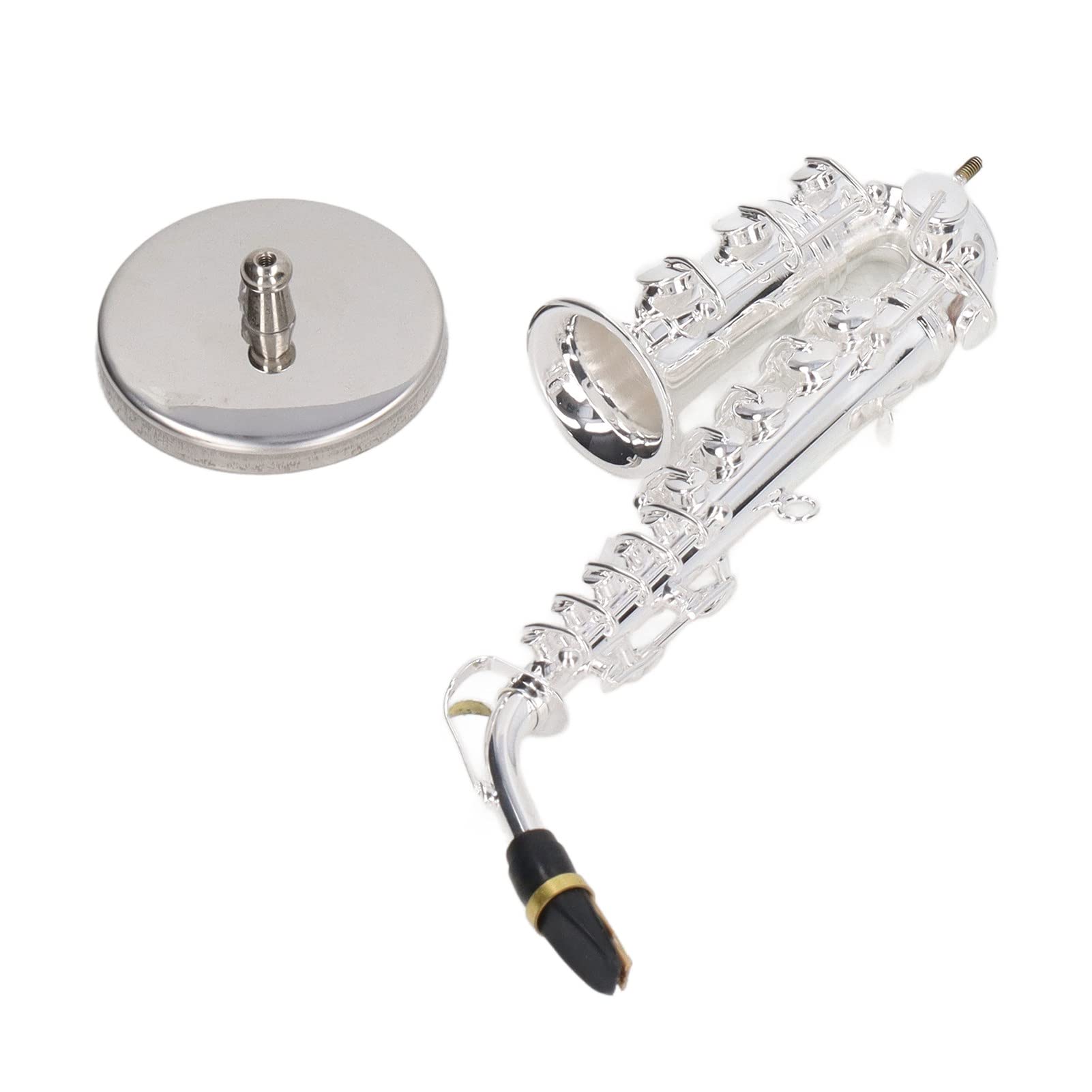 Modèle de Saxophone, Réplique Miniature de Saxophone Alto de 14 Cm avec Support et étui Mini Instrument de Musique Saxophone