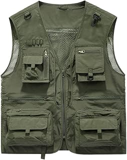 Summer Men Tactical Hiking Fishing Vest Photographer Waistcoat Mesh Cargo Jacket Tool Vest