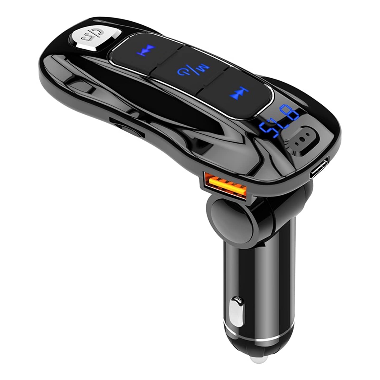 Adattatore Audio Bluetooth. Auto Pieghevole FM. Trasmettitore Bluetooth Bluetooth 5.0 MP3. Lettore Musicale PD3.0. Ricarica Rapida TF. Adattatore Radio Automatico Disco u Disco