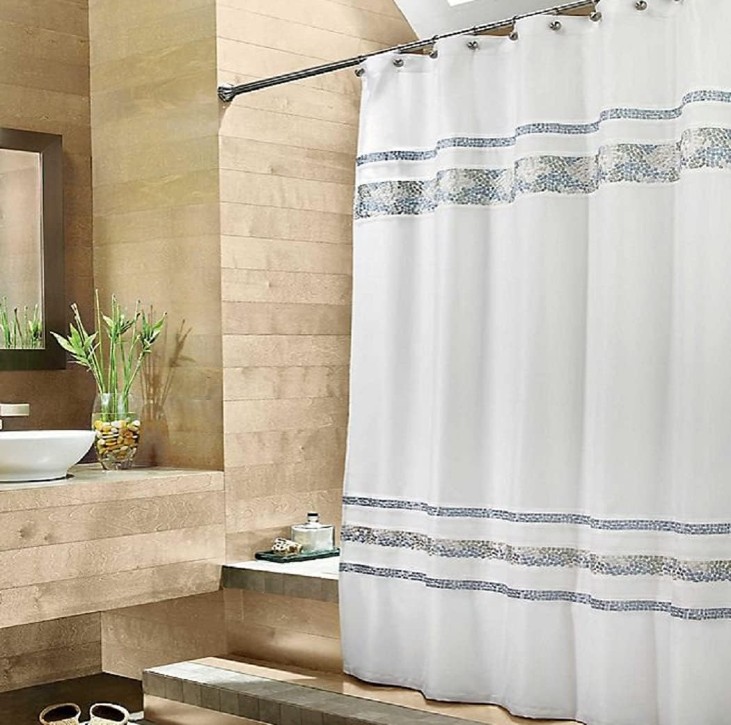 Croscill Spa Tile 70Inch W x 75Inch L Fabric Shower