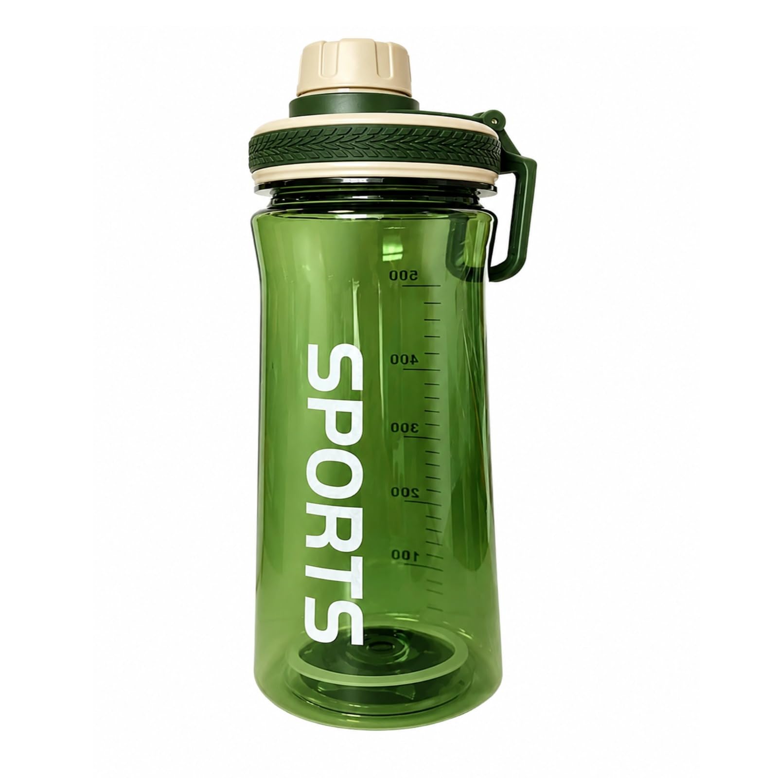 Maki Fashions Men's Green 600Ml Water Bottle - Bpa Free Leakproof Drinks Bottle Sports Running Bottles With Measret Markings For School Cycling Gym (Green)