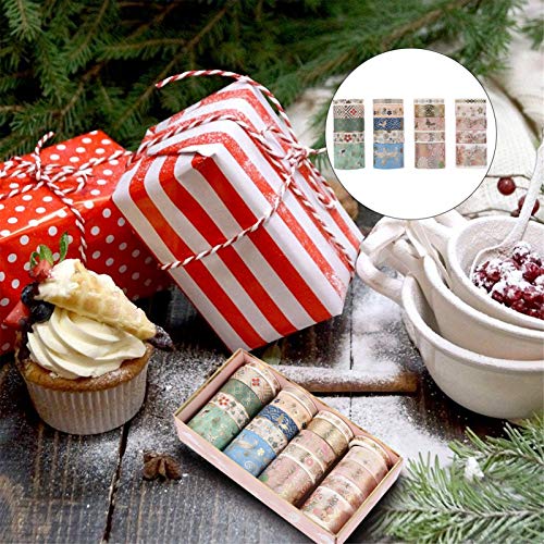 Conjunto de 20 rolos de fita adesiva floral Washi Tape IG Style Decorativo para Artes faça você mesm