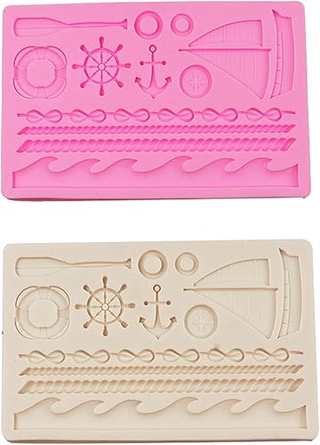 Miniatura 3 de Molde de silicona para velero, diseño de animales marinos, cupcakes, baby shower, fiesta, fondant, pastel, herramienta de decoración de fondant,