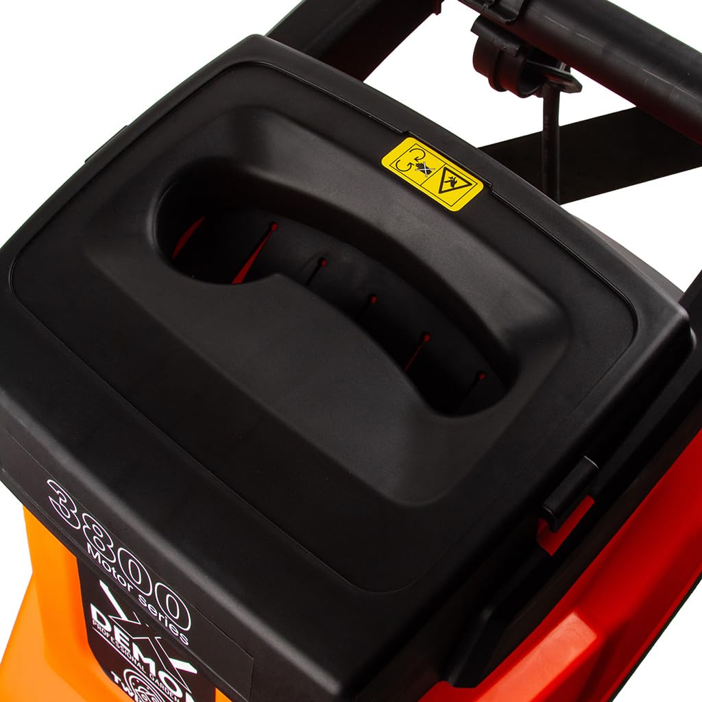 Trituratore per rami da giardino, 3,8kW, 2500 giri/min, diametro massimo rami 40mm, sacco 45 litri, interruttore di sicurezza