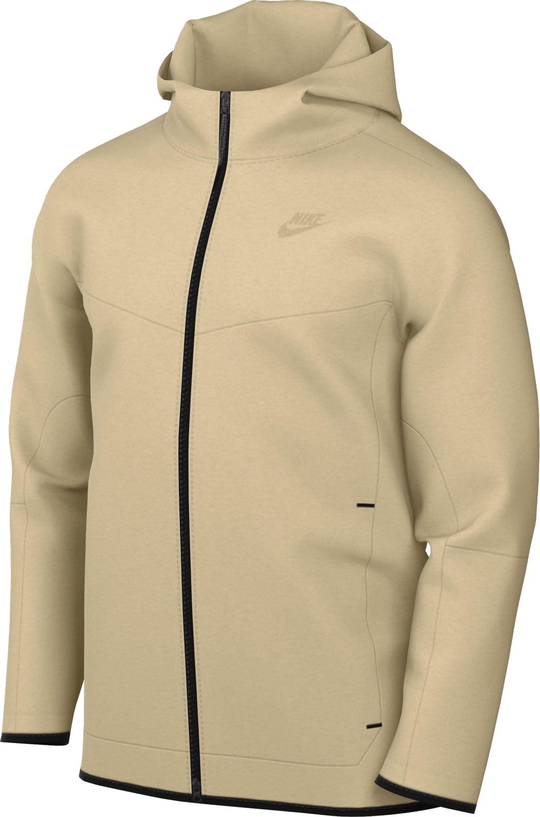 Nike DX0822-783 Men's Hooded Full Zip LS Top M Nk Tech Fz Lghtwht, Team Gold/Team Gold, DX0822-783, XL