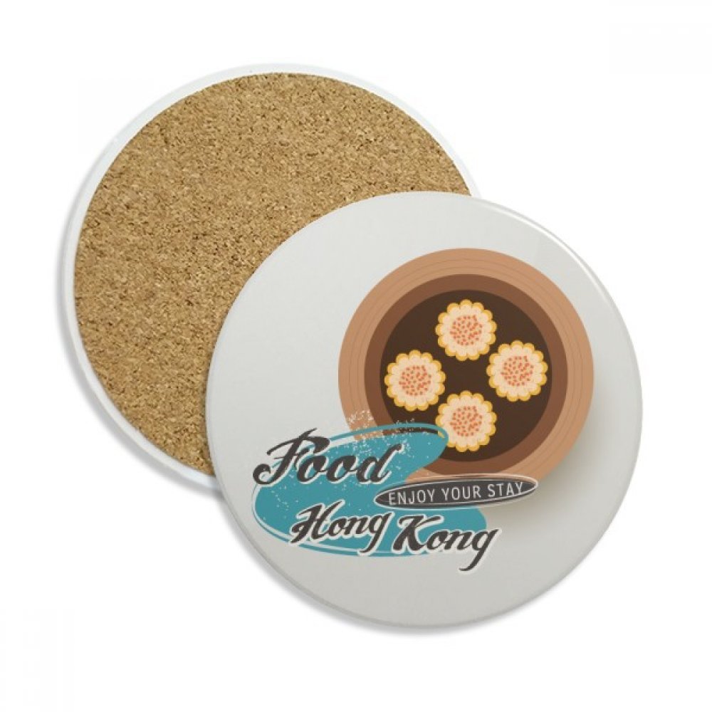 Coaster en céramique shaomai de Hong Kong dessous de verre absorbant multicolore