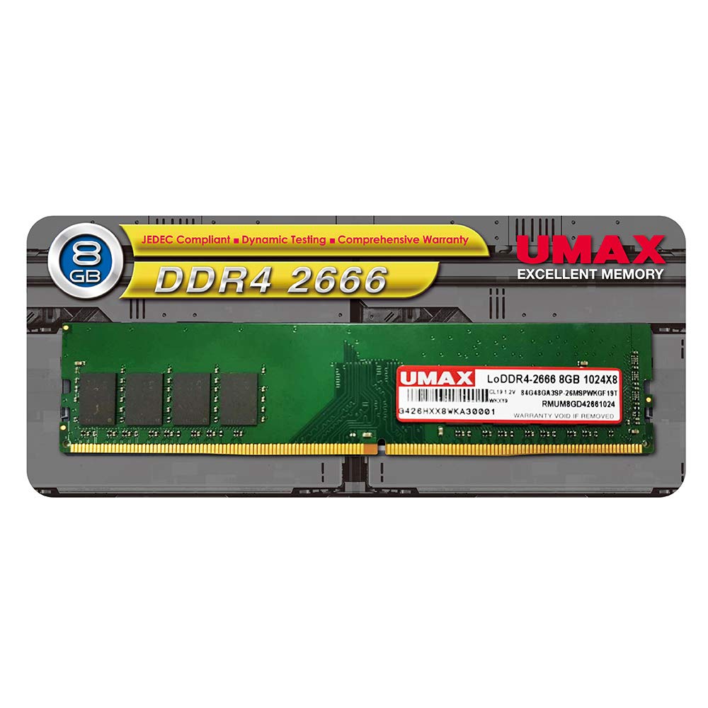 UMAX DCDDR4-2666-8GB HS 2枚 合計16GB DDR4-2666 メモリー 8GB x2