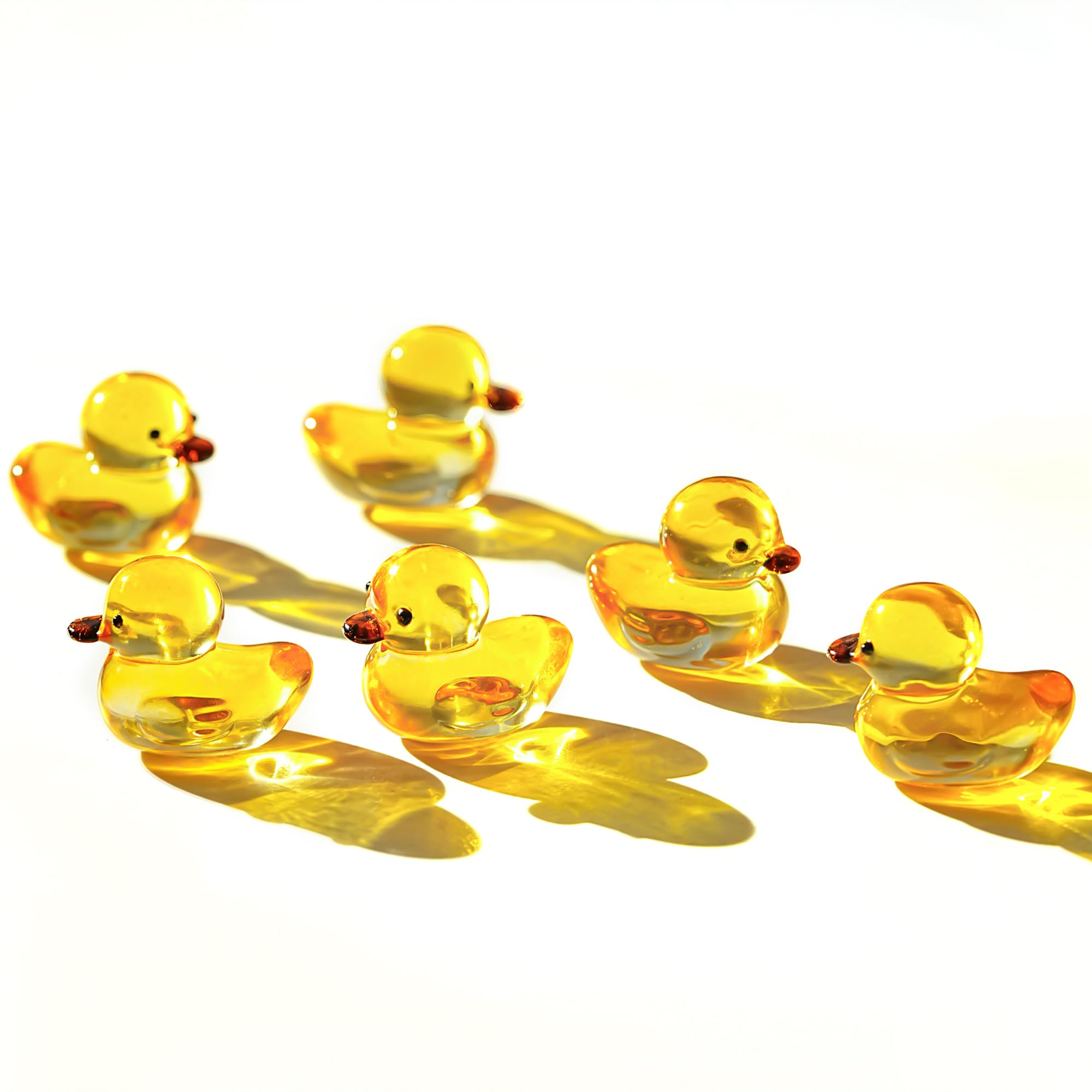 Amazon.com: H&D HYALINE & DORA 6 Pcs Mini Yellow Glass Duck