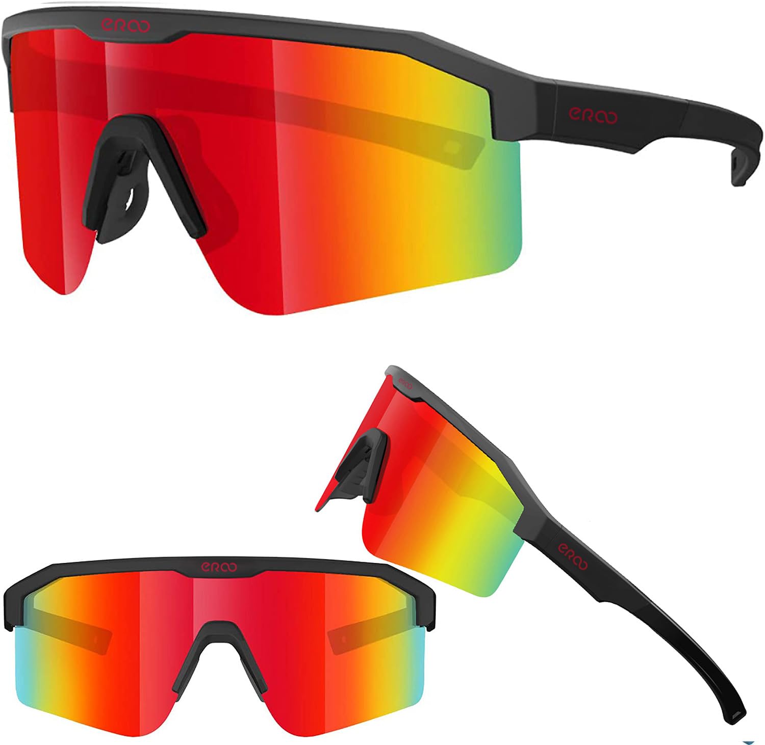 ER00 Eazyrun Kids Polarized Sports Sunglasses for Age 8-12 Youth Baseball Softball Cycling Glasses UV Protection for Boy Girl