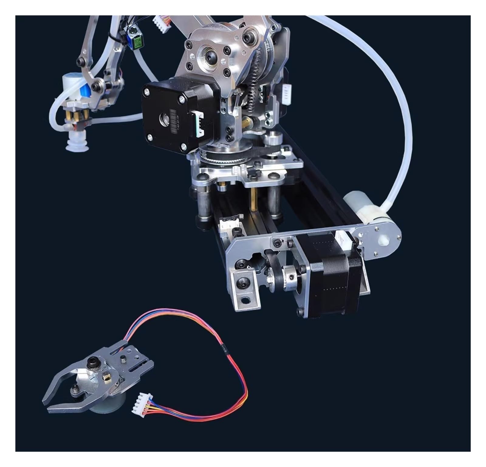 ZERVA Carica 4 braccio robot DOF con ventosa for motore passo-passo Manipolatore interamente in metallo Braccio meccanico Pinza ad artiglio (Size : Robot arm)