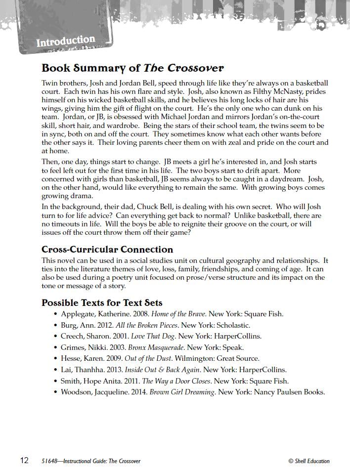 The Crossover: An Instructional Guide for Literature - Novel Study Guide for 4th-8th Grade Literature with Close Reading and Writing Activities (Great Works Classroom Resource - Image 4