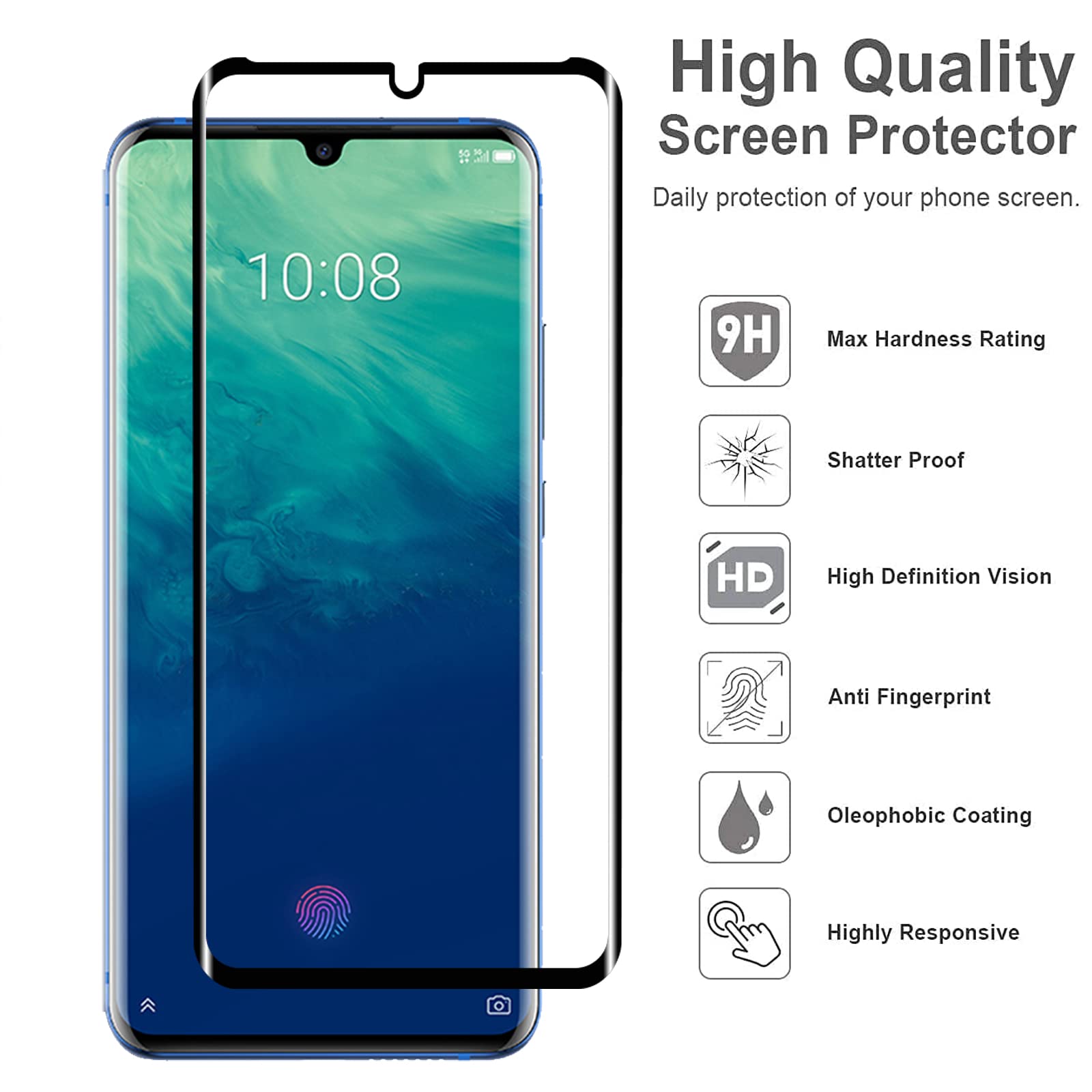 LCEHTOGYE Pellicola Prottetiva per ZTE Blade V40 Design