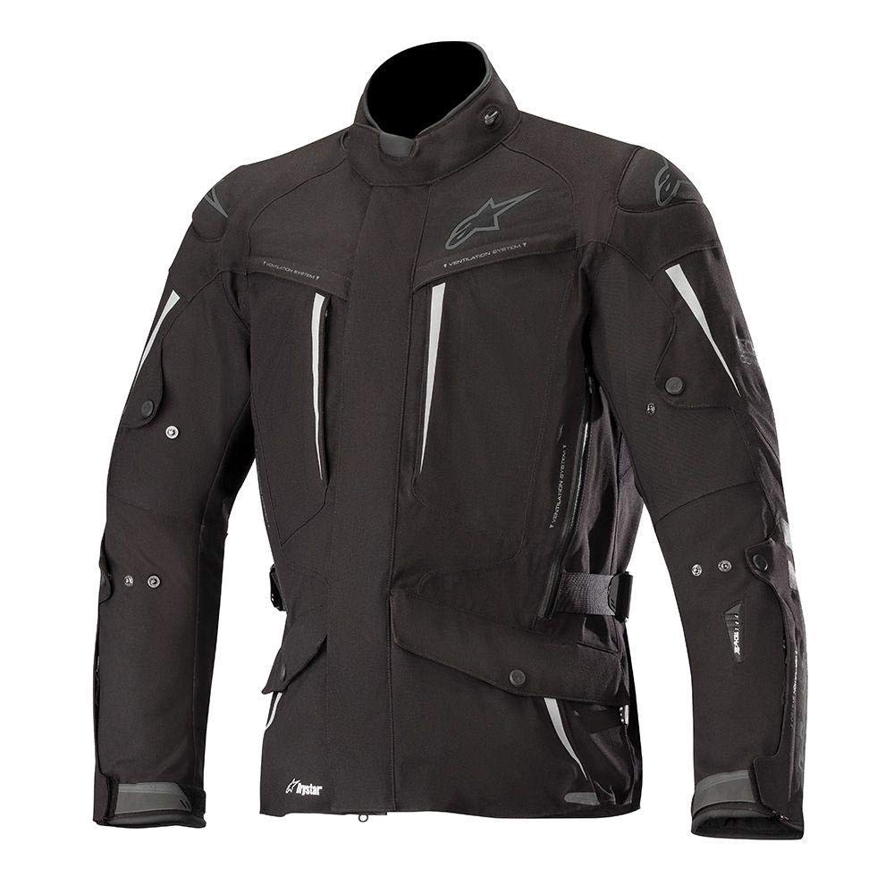 AlpinestarsMen's Yaguara Drystar Waterproof Textile Motorcycle Jacket Tech-Air Compatible, Black/Anthracite, Small