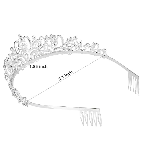 Miniatura 2 de Tiaras y coronas de cumpleaños para mujeres, princesas, niñas, novia, boda, graduación, reina, concurso de belleza, diadema de cristal a la moda con