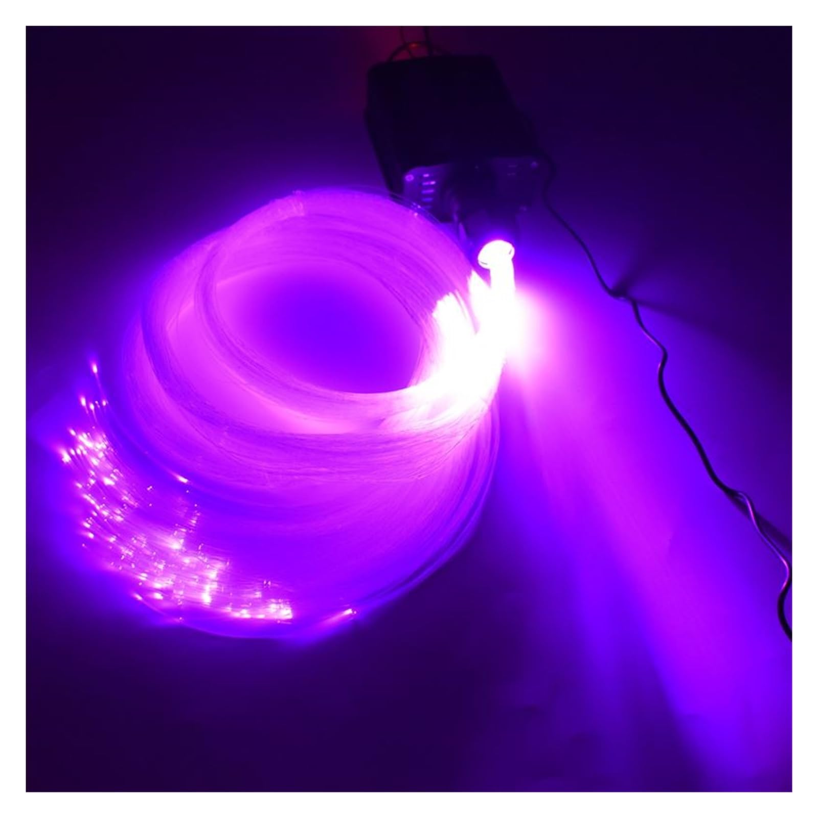 Oświetlenie wnętrza samochodu LED, Światłowodowe światło Bluetooth inteligentna kontrola aplikacji, 16W RGB światło silnika kabel światłowodowy PMMA do oświetlenia sufitowego z efektem gwiaździstym Św