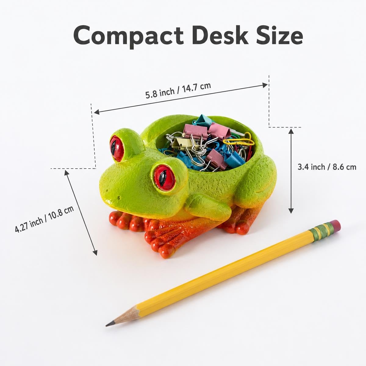 Amazon.com: Resin Frog Paper Clip Holder Desk Organizer Paperclip