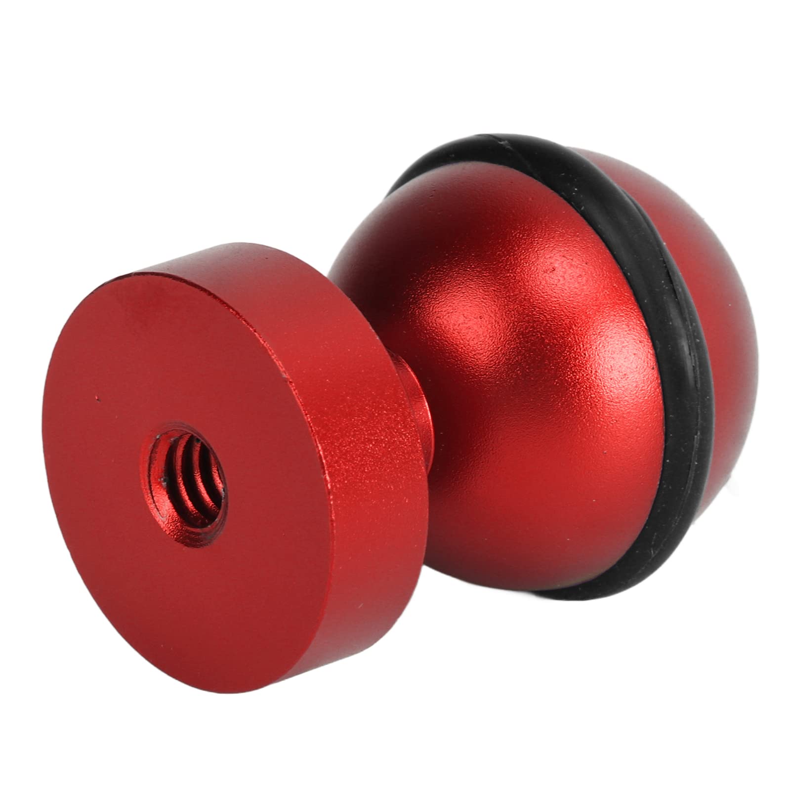 Diving Light Ball Head, Aluminium Alloy Ball Heads Camera Mount Adapter Lightweight Portable Ball Head Adapter Sports Cameras Light Arm Fixed Base (Red)