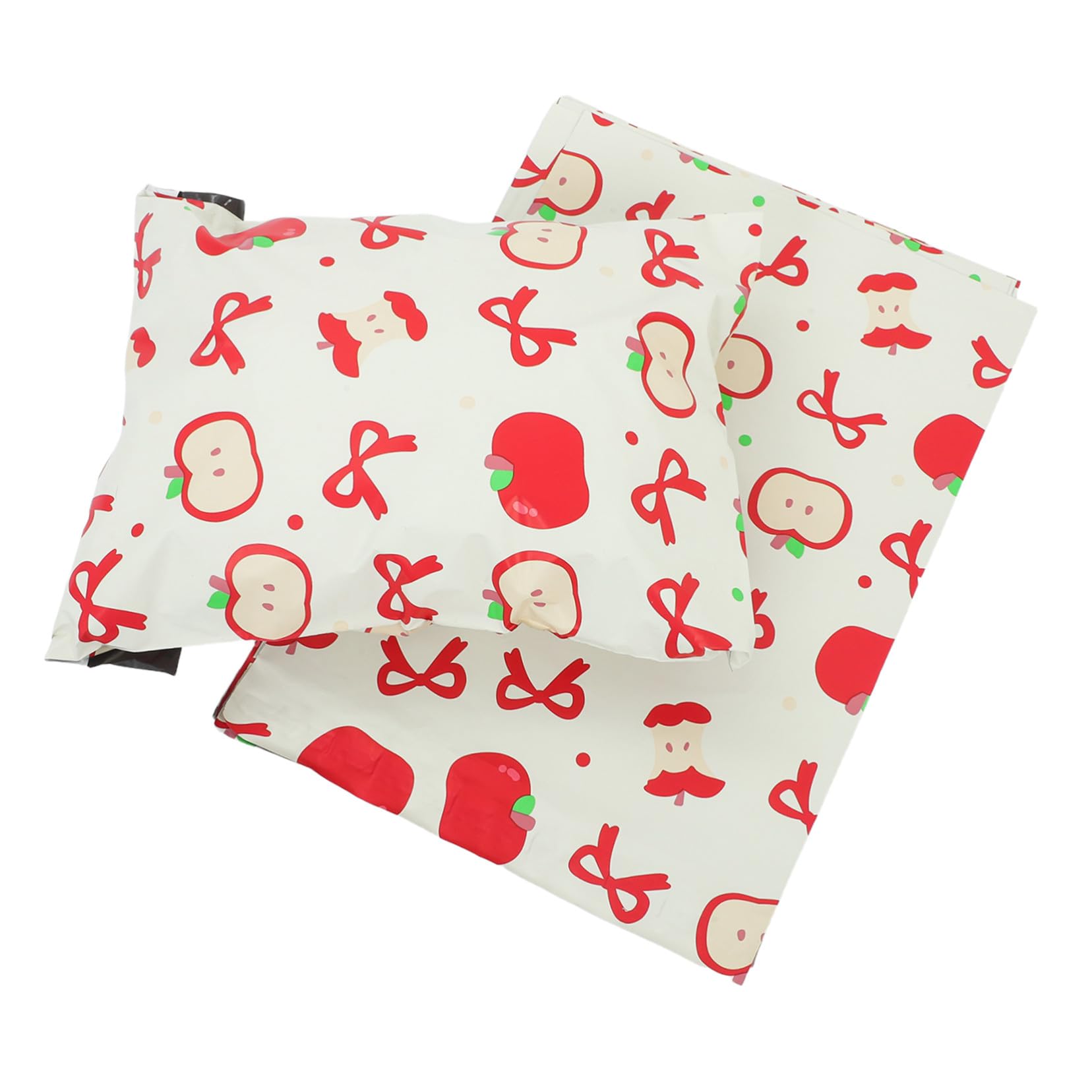 Gatuida 100pièces Sacs Cadeaux Opaques à Motif Pomme pour Emballage de Noël et Surprises Sacs Expédition Auto-adhésifs et Robustes