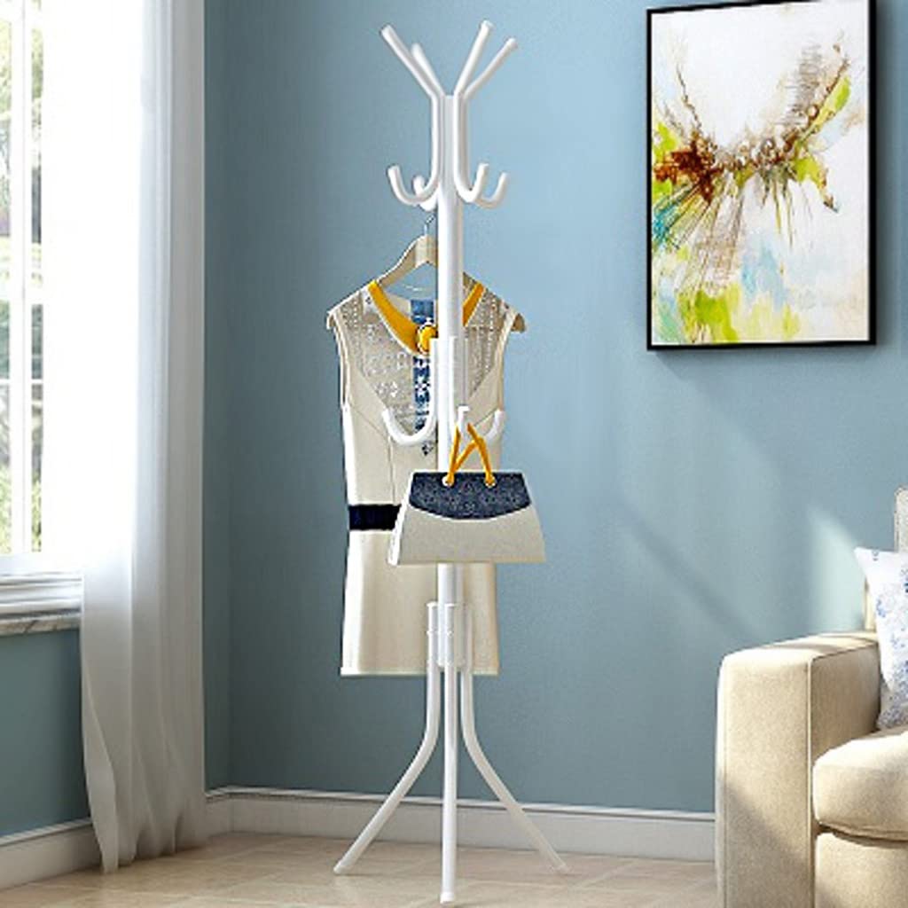 FCXWEVR Free Standing Metal Coat Rack Stand with 12 Hooks Hanger Bag Umbrella nizer Ideal for Hallway Bedroom Waiting Room Living Room 175cm Height
