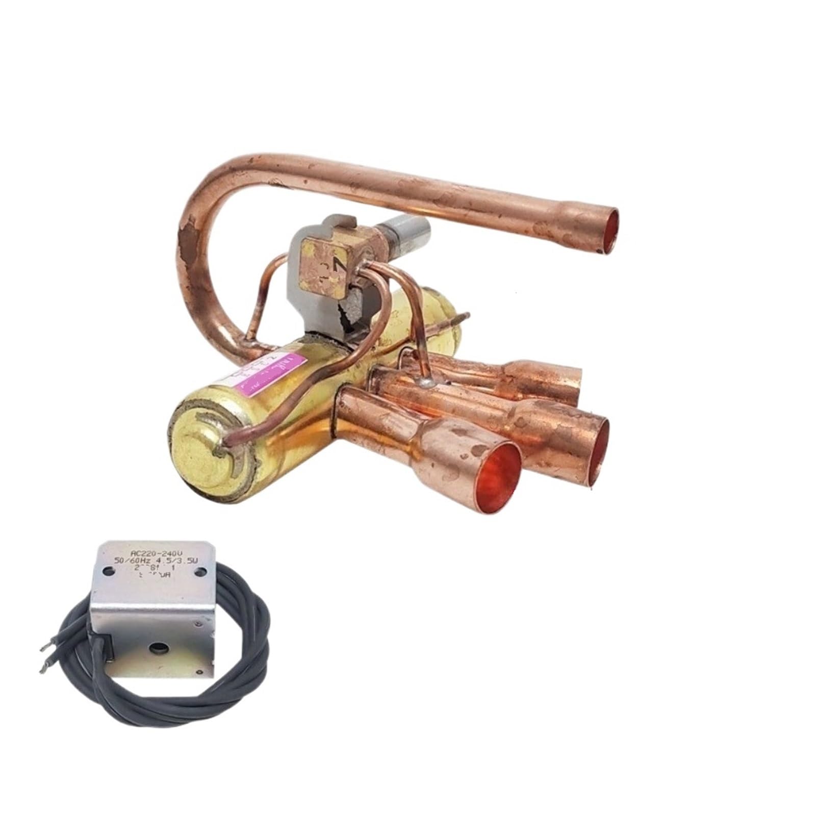 Hizon One Color Shf-9H-35U-P Four Way Reversing Valve With Coil ，Compatible For Sanhua， Air Conditioner 4-Way Solenoid Valve Conditioning Spare Parts