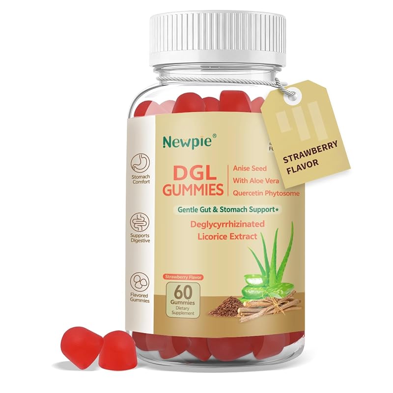 Blltzzz Suplemento de Alcaçuz DGL com Quercetina, Aloe vera e L-glutamina, 60 gomas