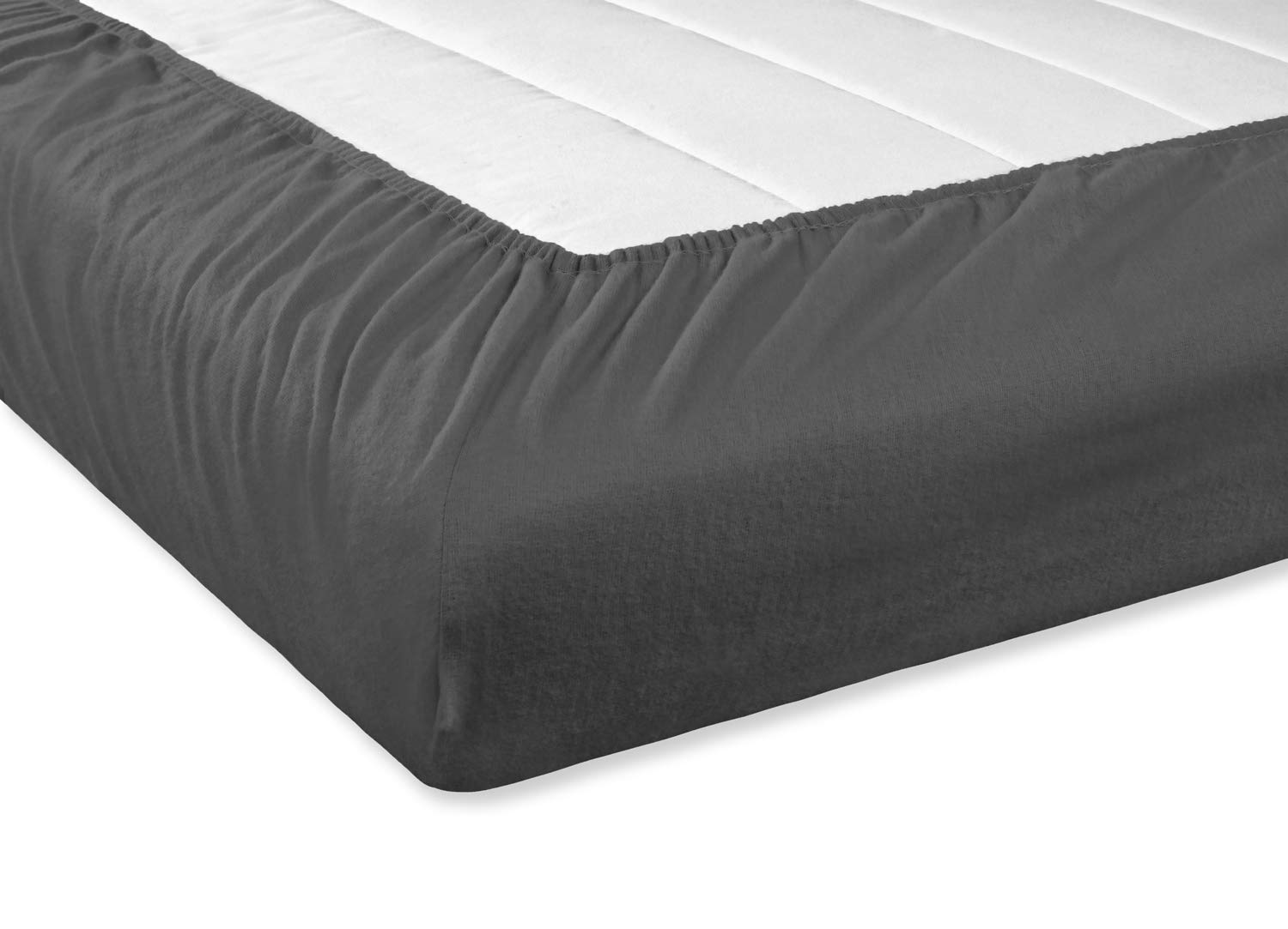 SETEX Fitted Sheet, Cotton, Darkgray, 100 x 200 - Image 3