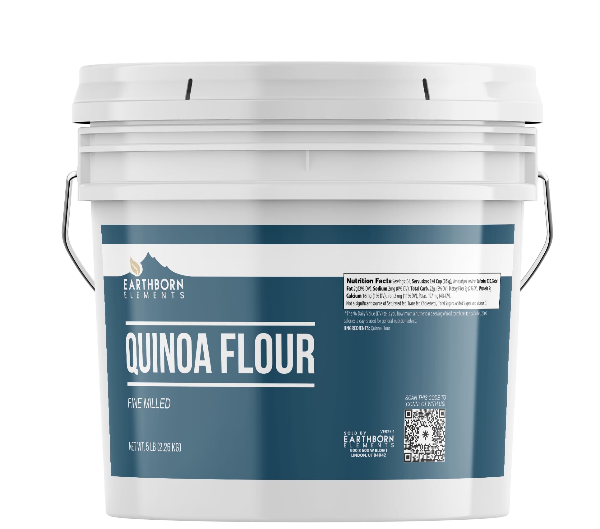 Earthborn Elements Quinoa Flour 1 Gallon, Vegan, Baking & Cooking