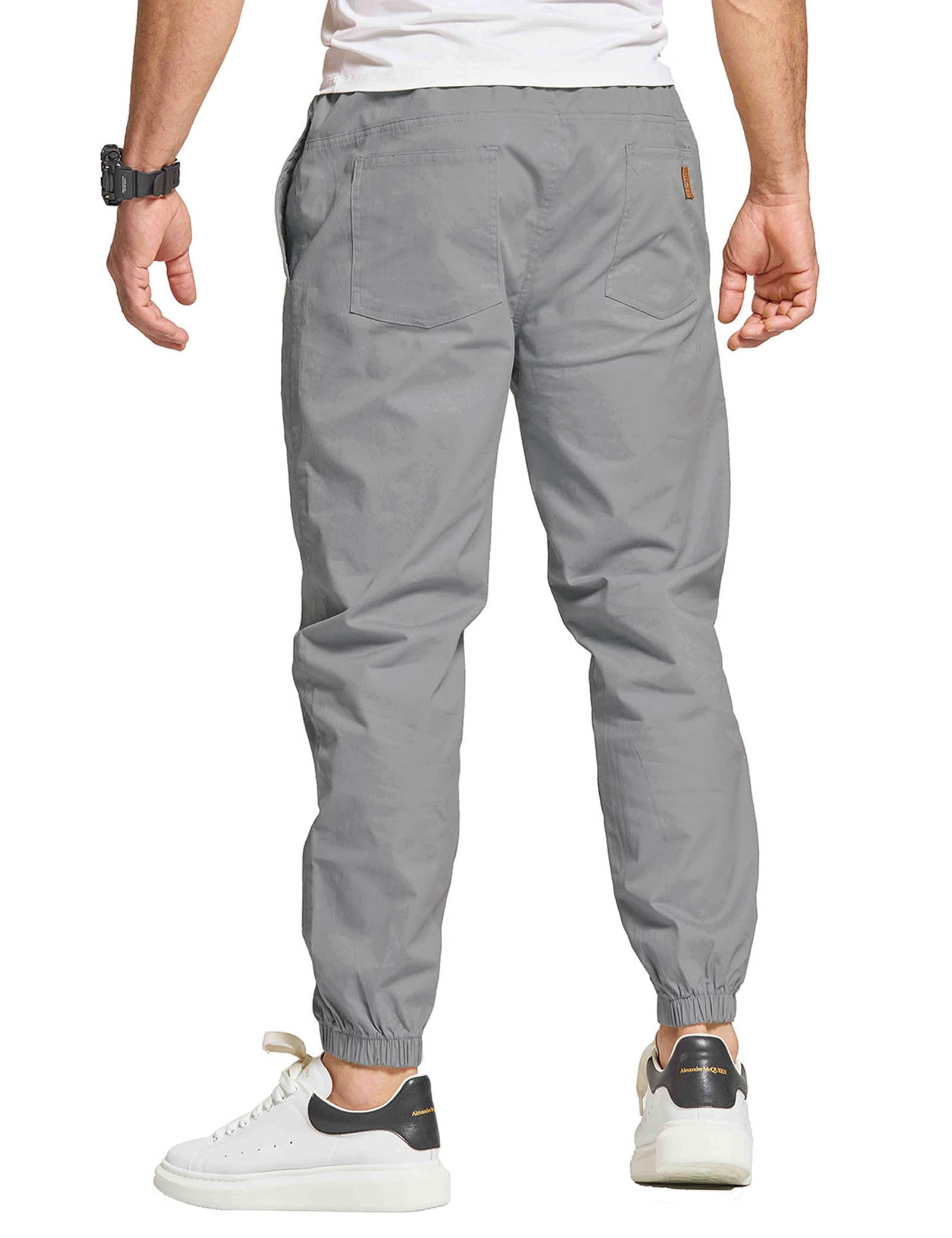 JustSun Pantaloni da Lavoro Uomo Cotone Cargo Casual Pantaloni Tuta Uomo Pantaloni Jogging Slim Fit con Tasche