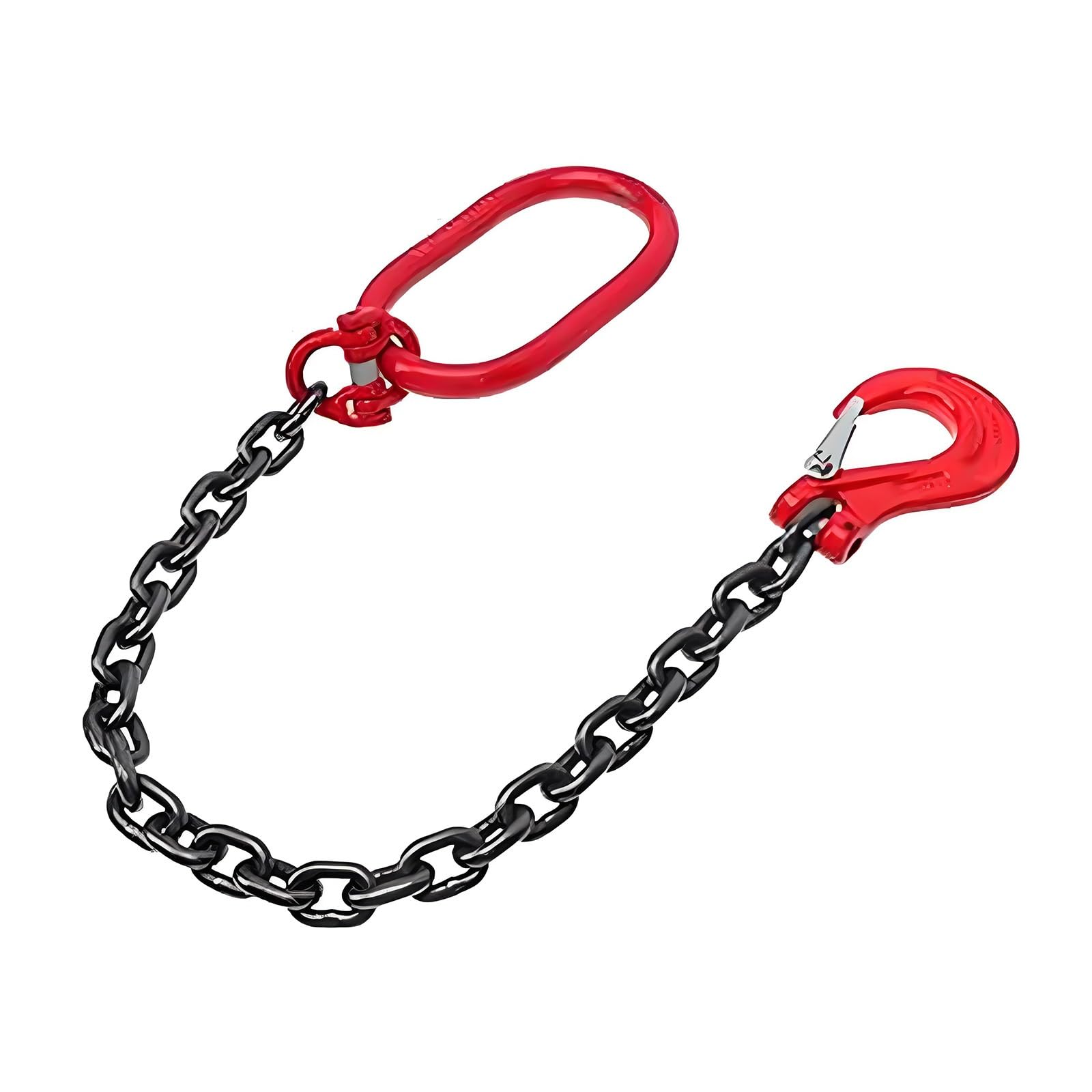 CHZDPP Heavy Chains for Lifting with Inspection Certificate, G80 Manganese Steel High Strength Chain Sling with Hooks, Industrial-chain-slings for Crane(1 Ton)