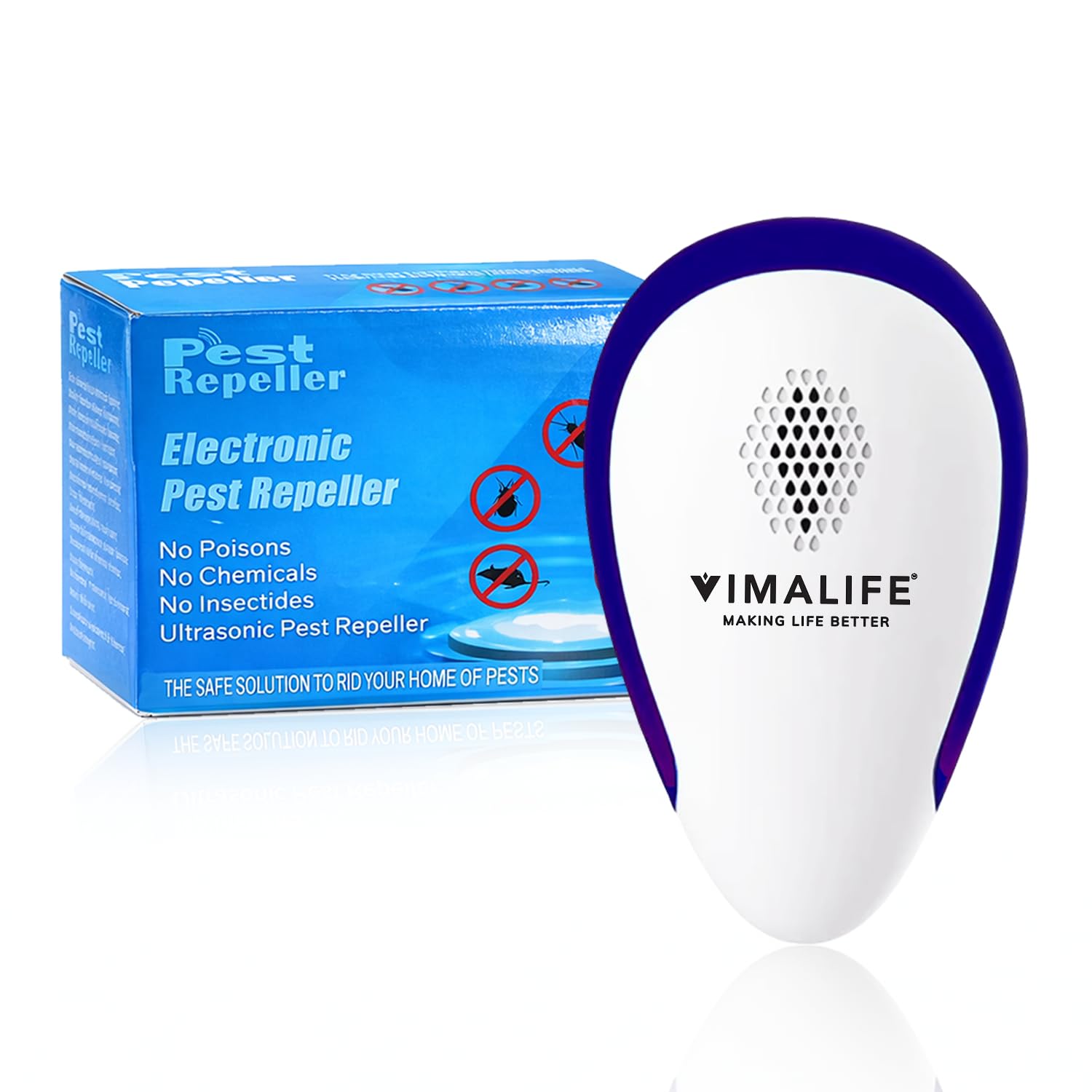VIMALIFE 2025 Dispositivo elettrico repellente per zanzare all'aperto e all'interno, repellente portatile per insetti per campeggio, viaggi, protezione del corpo e del cortile