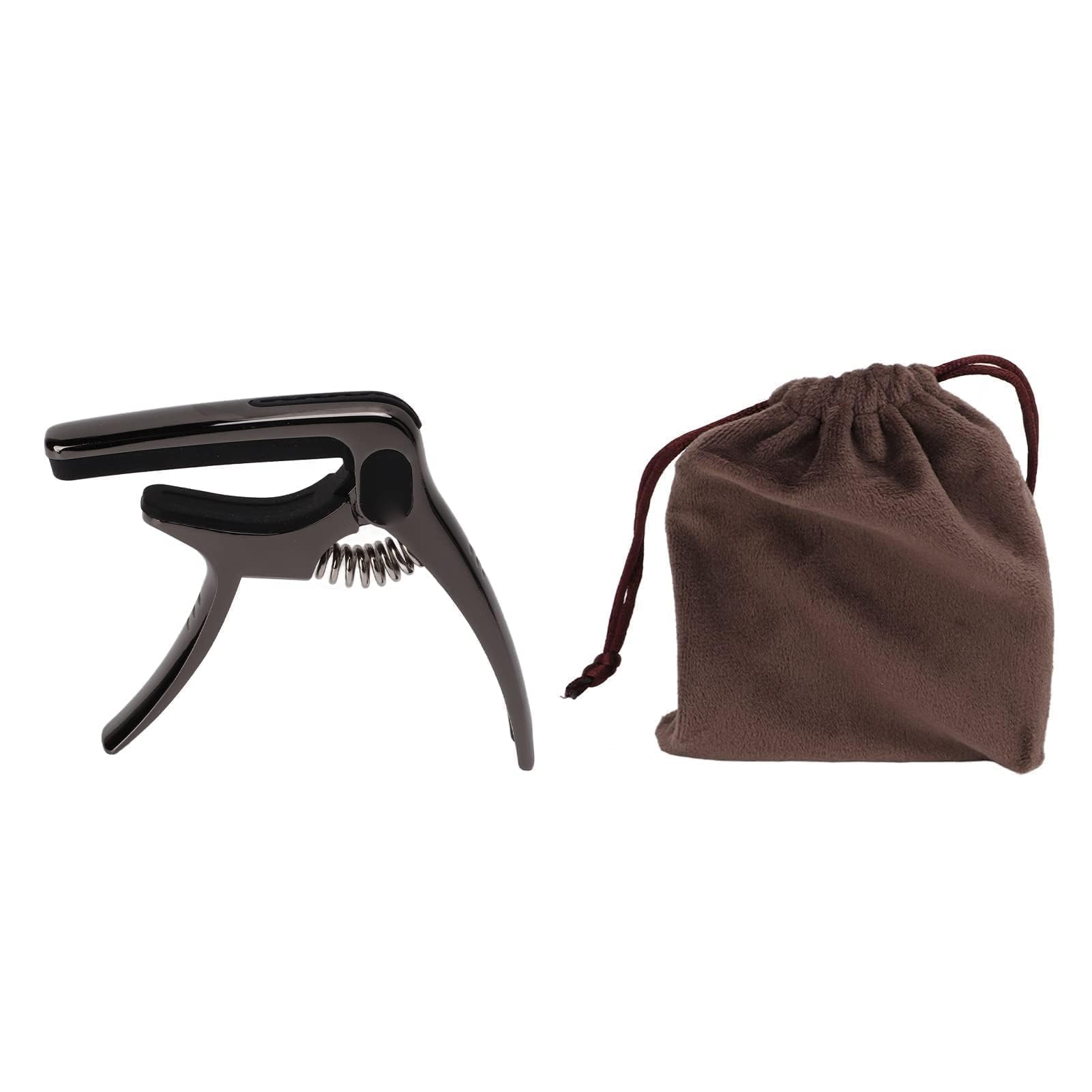 Cejilla metálica para guitarra, 7,3x8,5x1,3cm /2,9x3,3x0,5in Capo Cuerda antideslizante ajustar el tono sin zumbidos apta para guitarras acústicas eléctricas bajos banjos ukeleles Accesorios