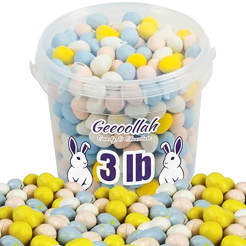 Cadbury - Mini huevos de Pascua de caramelo de chocolate (cubo original de 3 libras) Huevos de Pascua Cadbury Chcolate con conchas de azúcar para