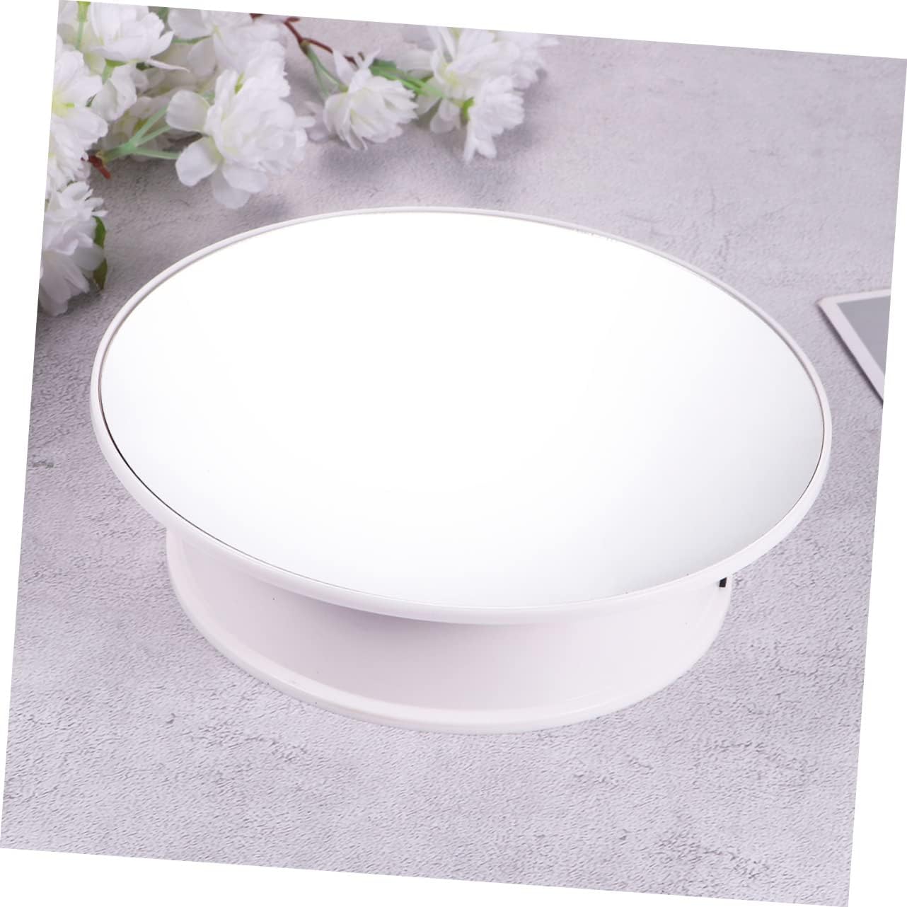 GLEAVI Electric Rotating Display Stand USB Power Adjustable Turntable for Jewelry and Model Showcase Battery-Compatible Revolving Plate for Collectibles and Digital Products