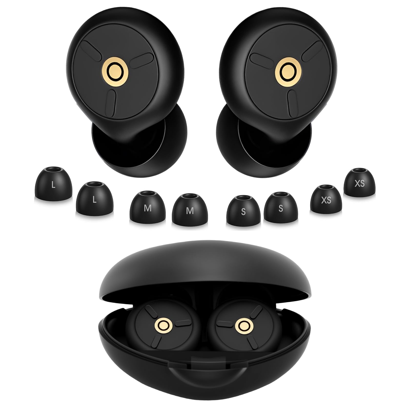 Noise Cancelling Ear Plugs for Sleeping, Travel & Work - 50dB Reusable Silicone Earplugs with 8 Soft Ear Tips, Snore Stopper & Portable Case - Airplane Essentials, Concerts, Focus(Black)-image-12