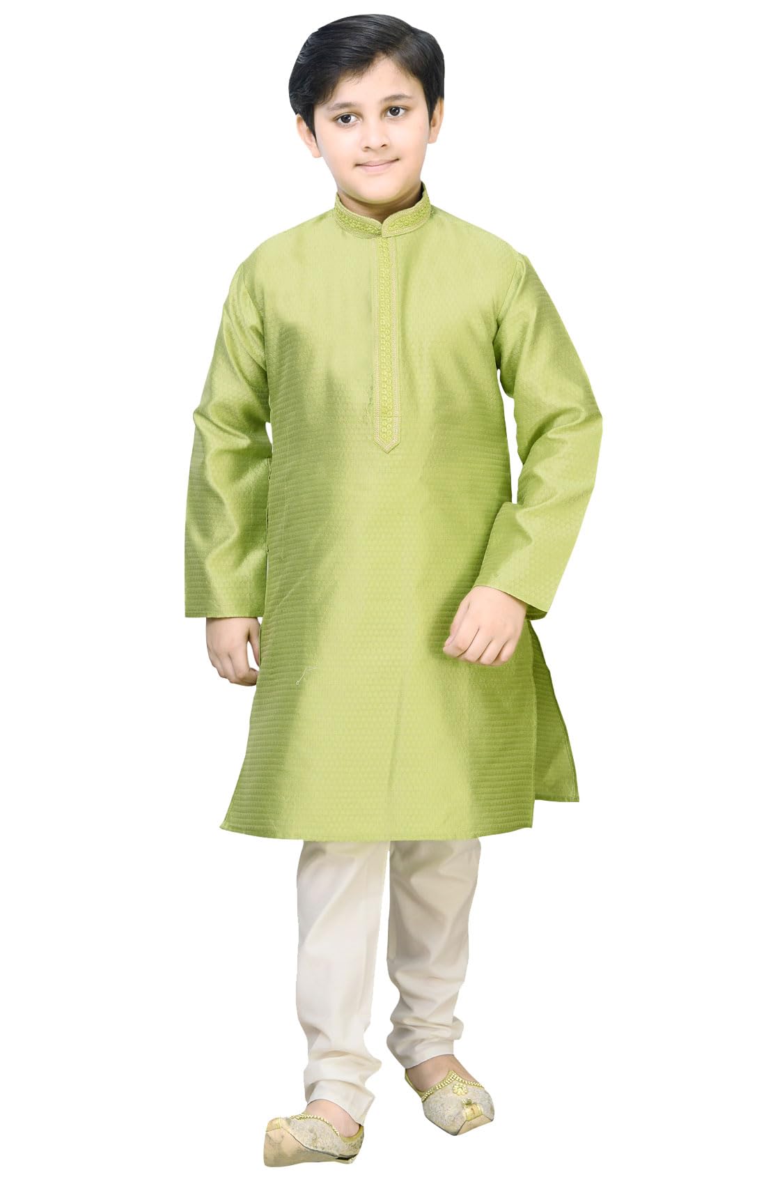 Desi Sarees Boys Kurta Trouser Shalwar Kameez Festive Season Bollywood Theme Sherwani 980 (11 Years, Pistachio)