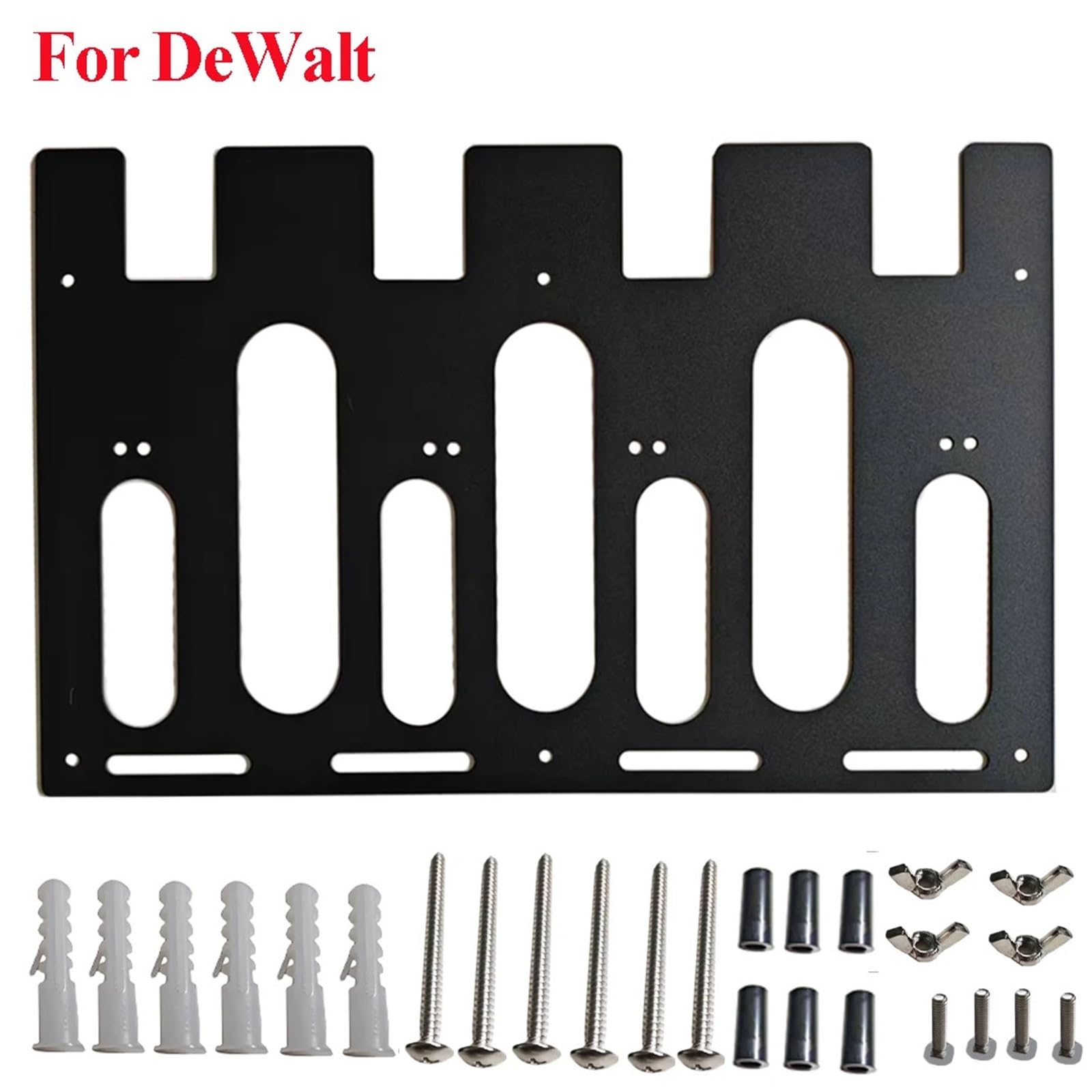 Générique Support de montage mural multifonctionnel pour DeWalt, support boîtier batterie, chargeur, outil électrique, perceuse, stockage fixe DCB112 DCB118 DCB206 studio