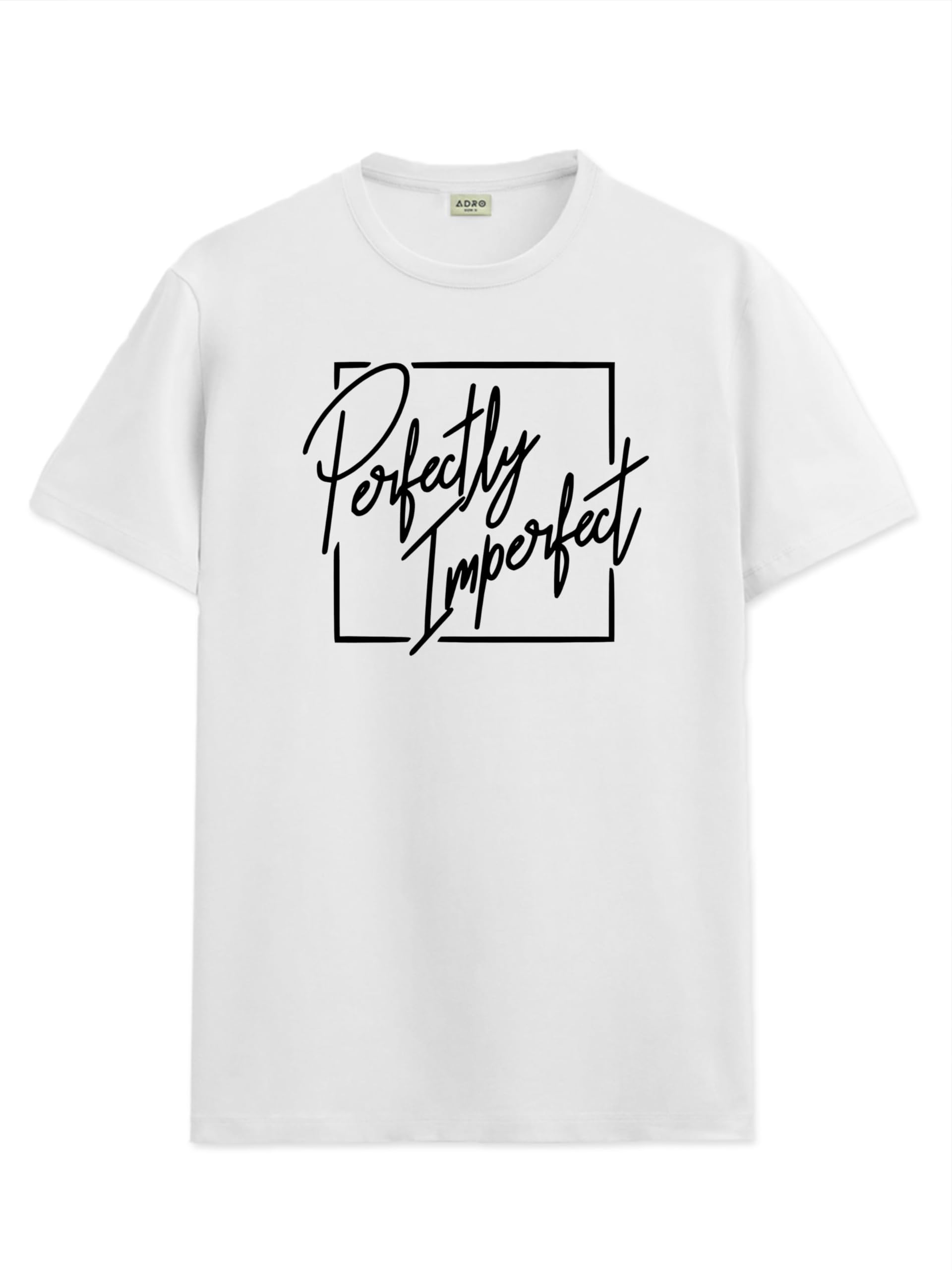 ADRO Camiseta estampada para hombre de algodón de alta calidad con estampado gráfico