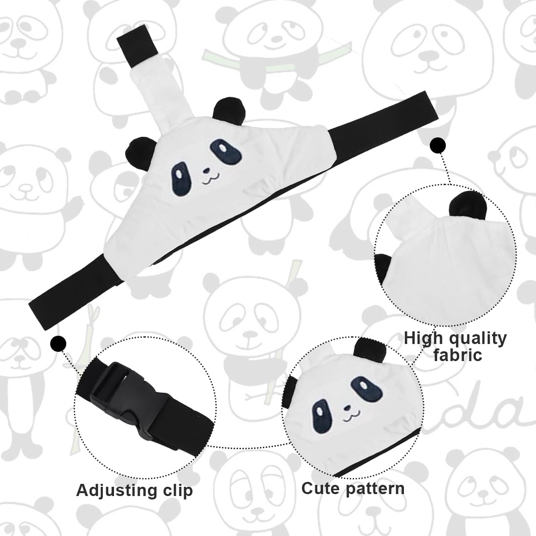 Soporte para la Cabeza del Asiento de Coche para Bebé, Cinturón Fijo para Dormir para Asiento de Coche, Correa para Niños Pequeños y Niños, Ajustable, Reposacabezas Coche Niño