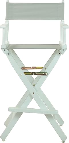 Miniatura 271 de Casual Home - Silla de director de 30 in, marco blanco, con lona color blanco, altura de barra