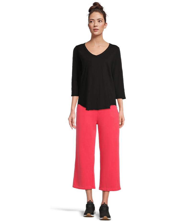 Mod-o-doc 3/4 Sleeve V-Neck Tee with Curved Hem - #5 of 5