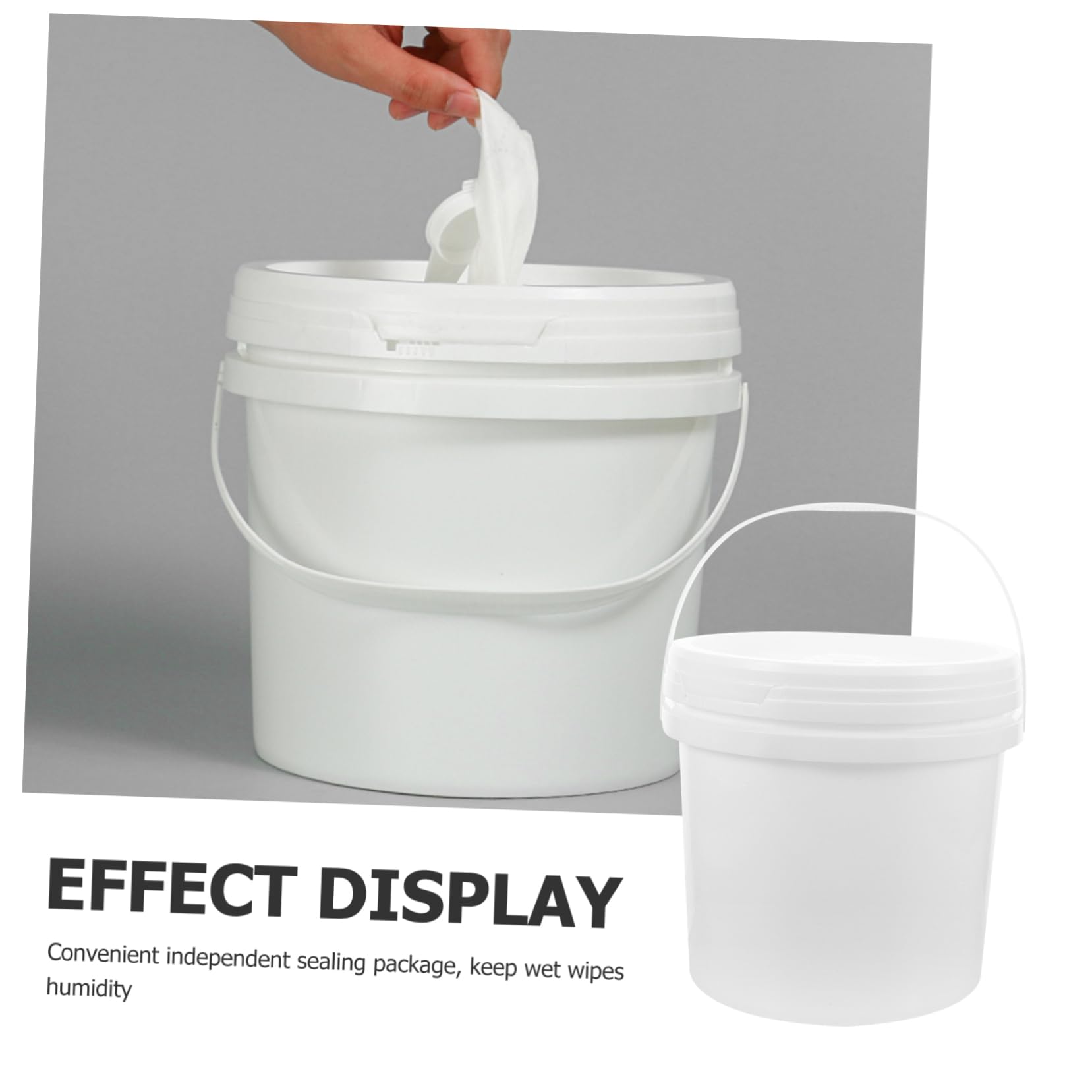 MAGICLULU Distributeur De Lingettes Ergonomique 2 Pièces Pour Salle De Bain Couvercle De Seau Rond Pour Lingettes De Voiture Support De Lingettes À Utiliser En Magasin