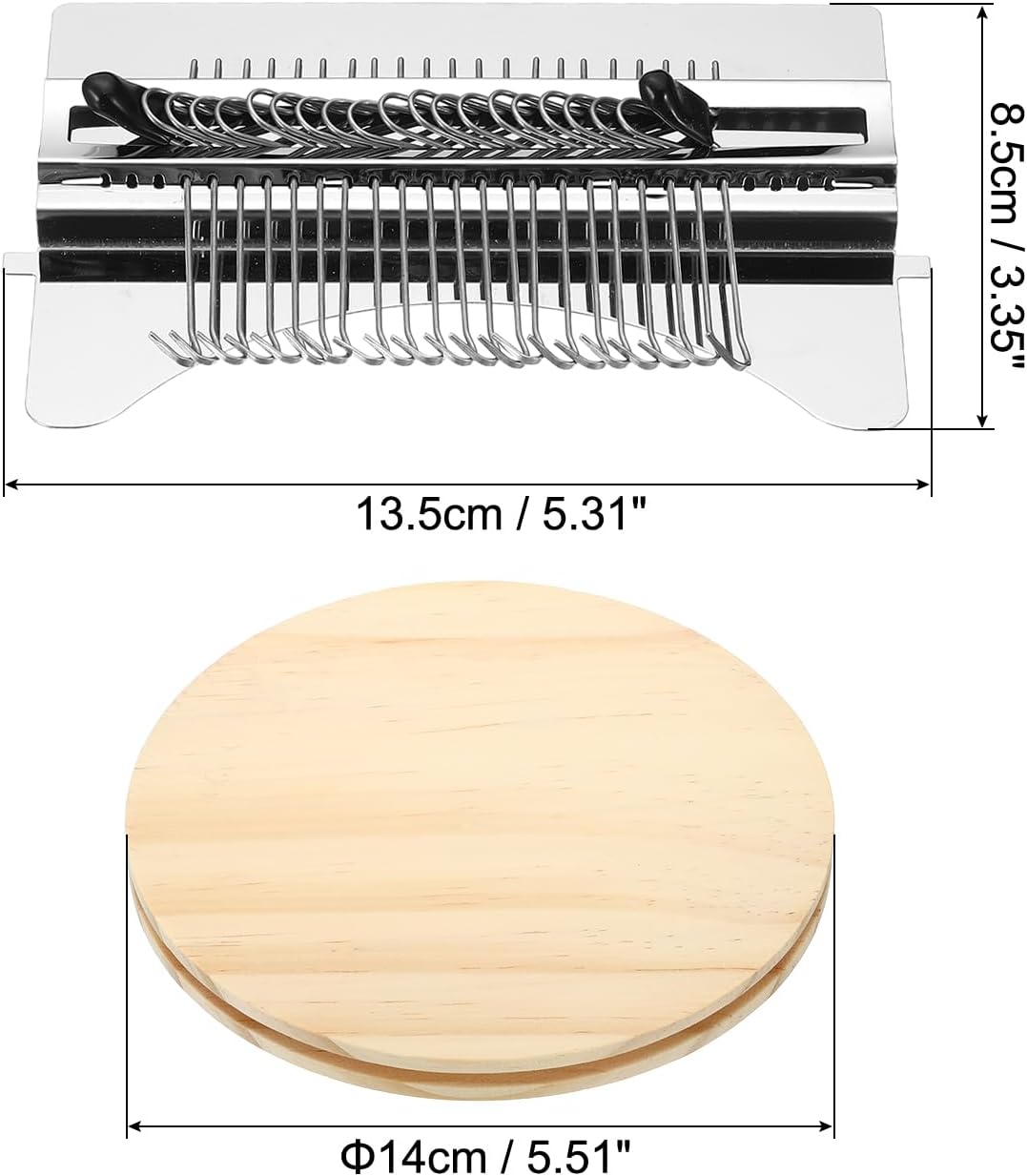 PATIKIL 21 Hooks Mini Weaving Machines Kit, Metal Quickly Small Darning Weave Tool with Accessories for Mending Knitting Stitching Clothes DIY, Style 1