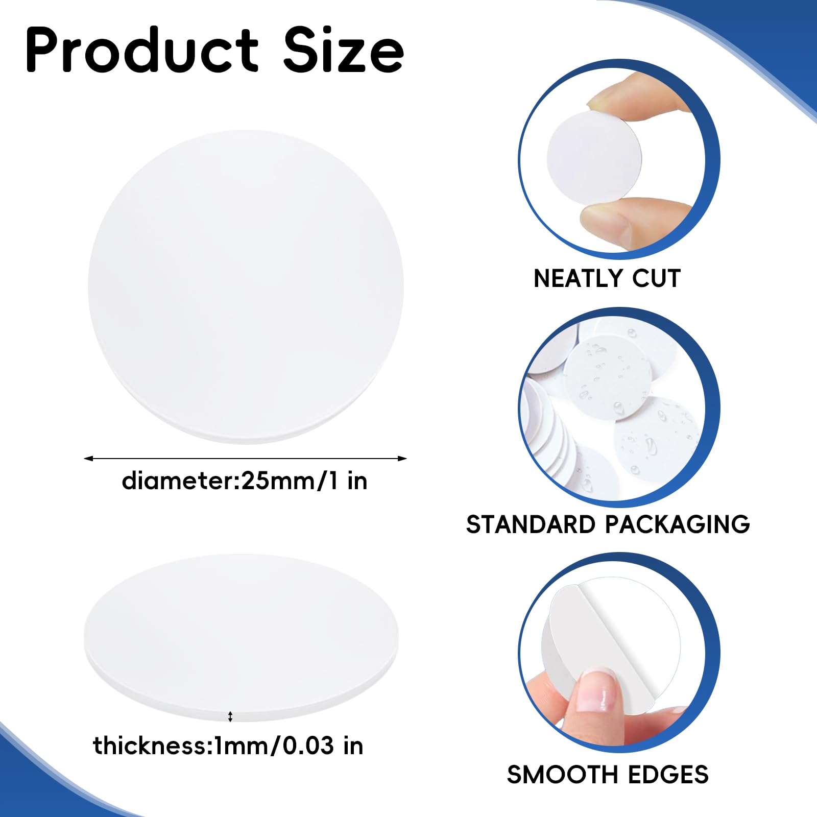 NFC Tag Ntag215 25 Pezzi Adesivi Riscrivibili 504 Byte 25 Mm Compatibili Smartphone NFC