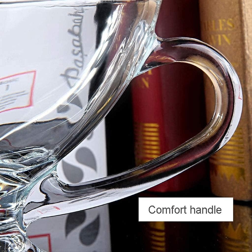 Milk Frother Cup Milk jug decor Transparent Gravy Boats Glass Gravy Boats with Handle mini Milk jug (Size : 200ml)