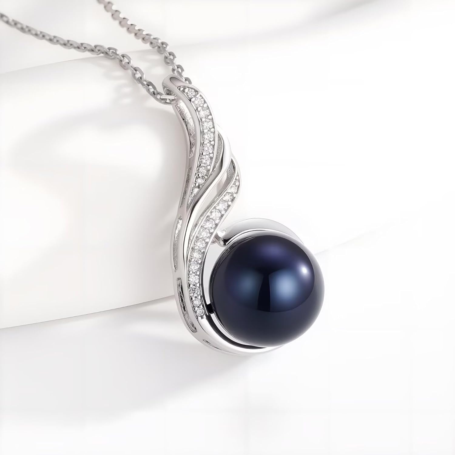 Iefil Pearl Necklace for Women - 925 Sterling Silver 10-11mm Freshwater Pearl Necklace, Anniversary Birthday Gifts for Women Wife Girlfriend - Image 6